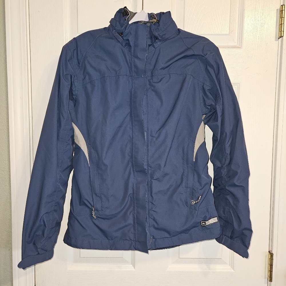 REI Jacket Womens S Blue Elements Parka Faux Fur Outdoor Soft Shell